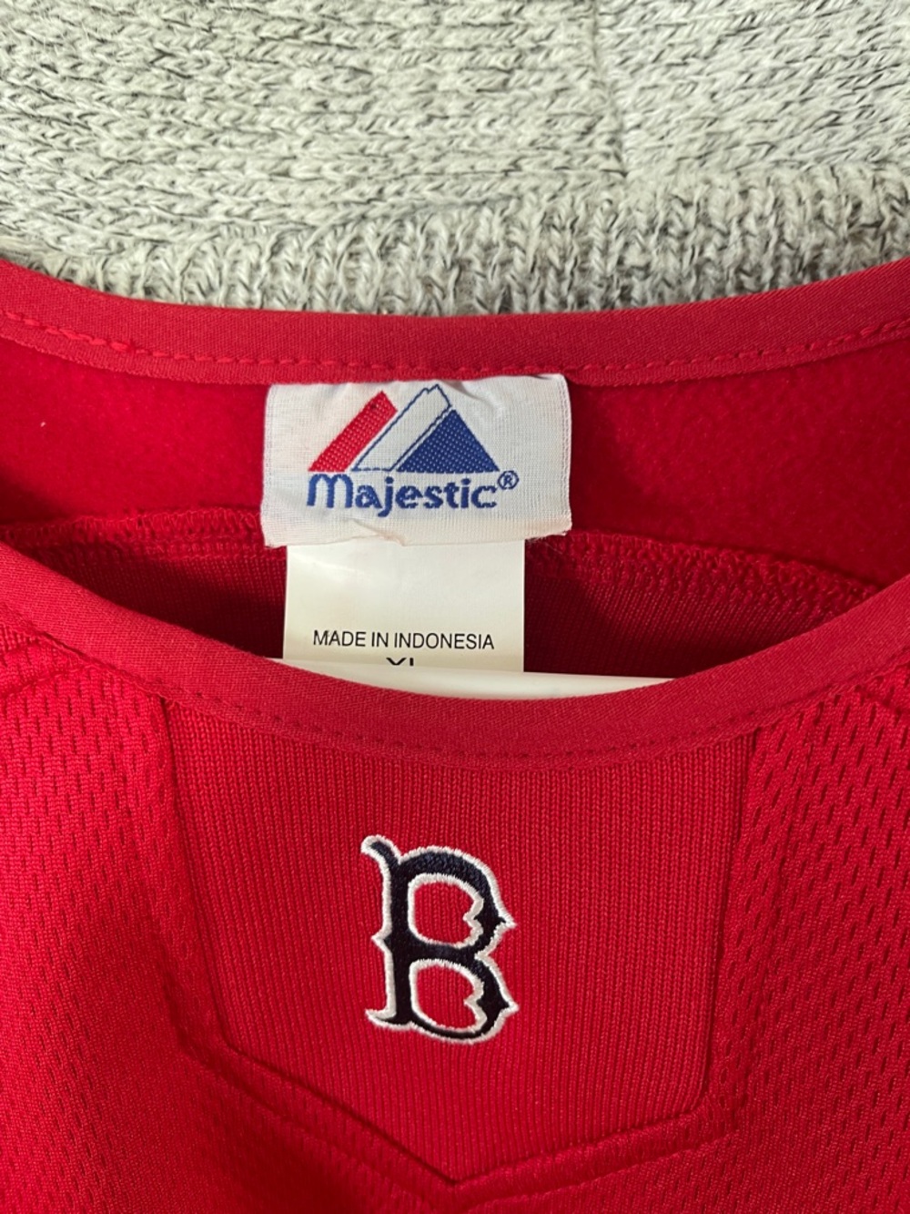 Boston Red Sox Shirt Mens XL Red Pullover MLB Majestic - Picture 3 of 7